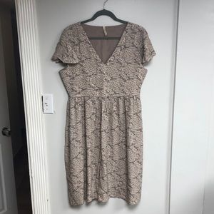 Womens luncheon dress, beautiful flutter sleeves